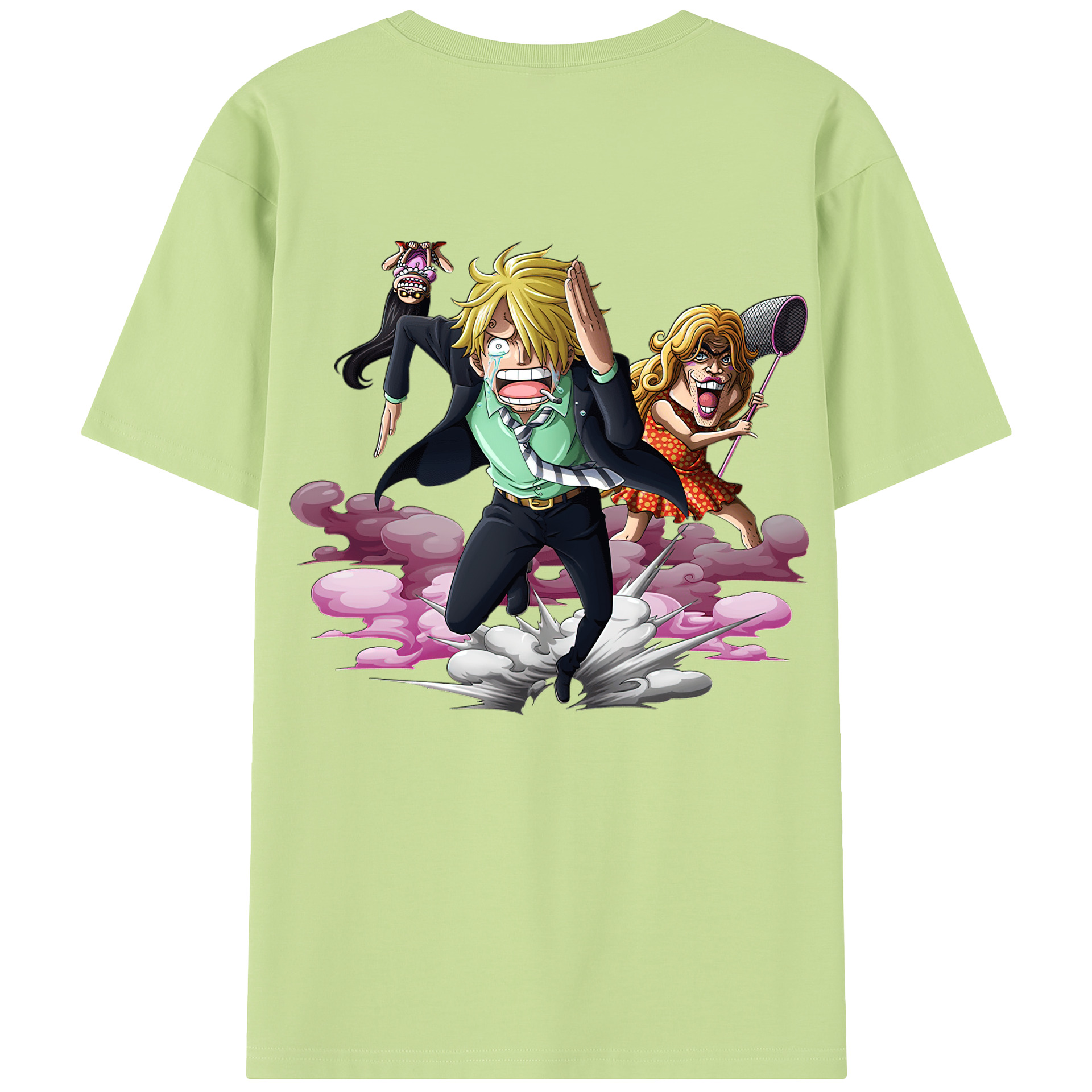 ワンピース サンジ ONE PIECE Sanji 綿100％半袖Tシャツ（背面プリント）